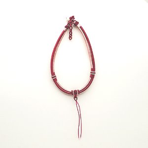매듭목걸이 분홍 (총길이 약 50cm)