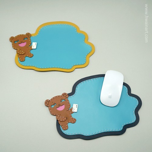 DIY 깔깔 웃는 곰 마우스패드