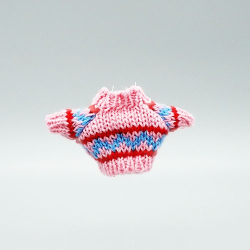 모루인형 장식  빗살 스웨터 핑크/하늘 (5개)
