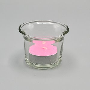 유리촛잔 대 + 초(컬러랜덤) 5세트